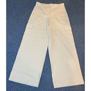 COS Pants Wide Leg Cargo Light Tan Cream Size 12